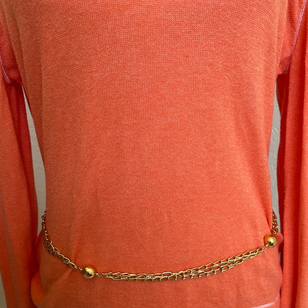Monet Gold Chain Belt with Bead Accents - Women's Accessory